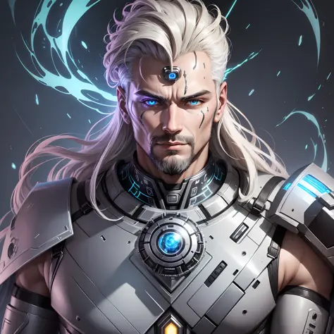 portrait of bionic god zeus, using epic bionic cyborg, different implants, face colors is half-hu-1 --auto --s2