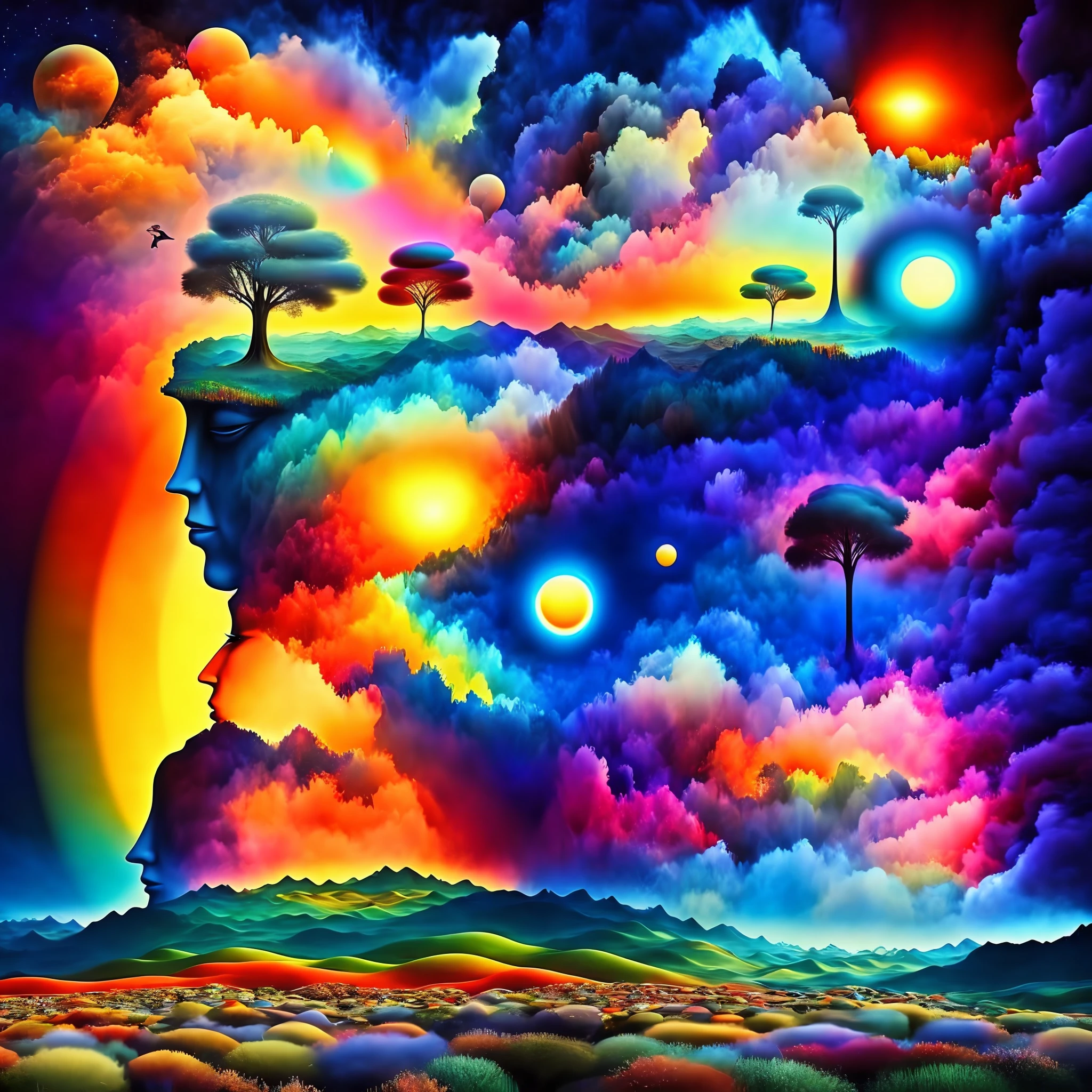 (Colorful Surrealism) ++, DMT Meditation Men and Women