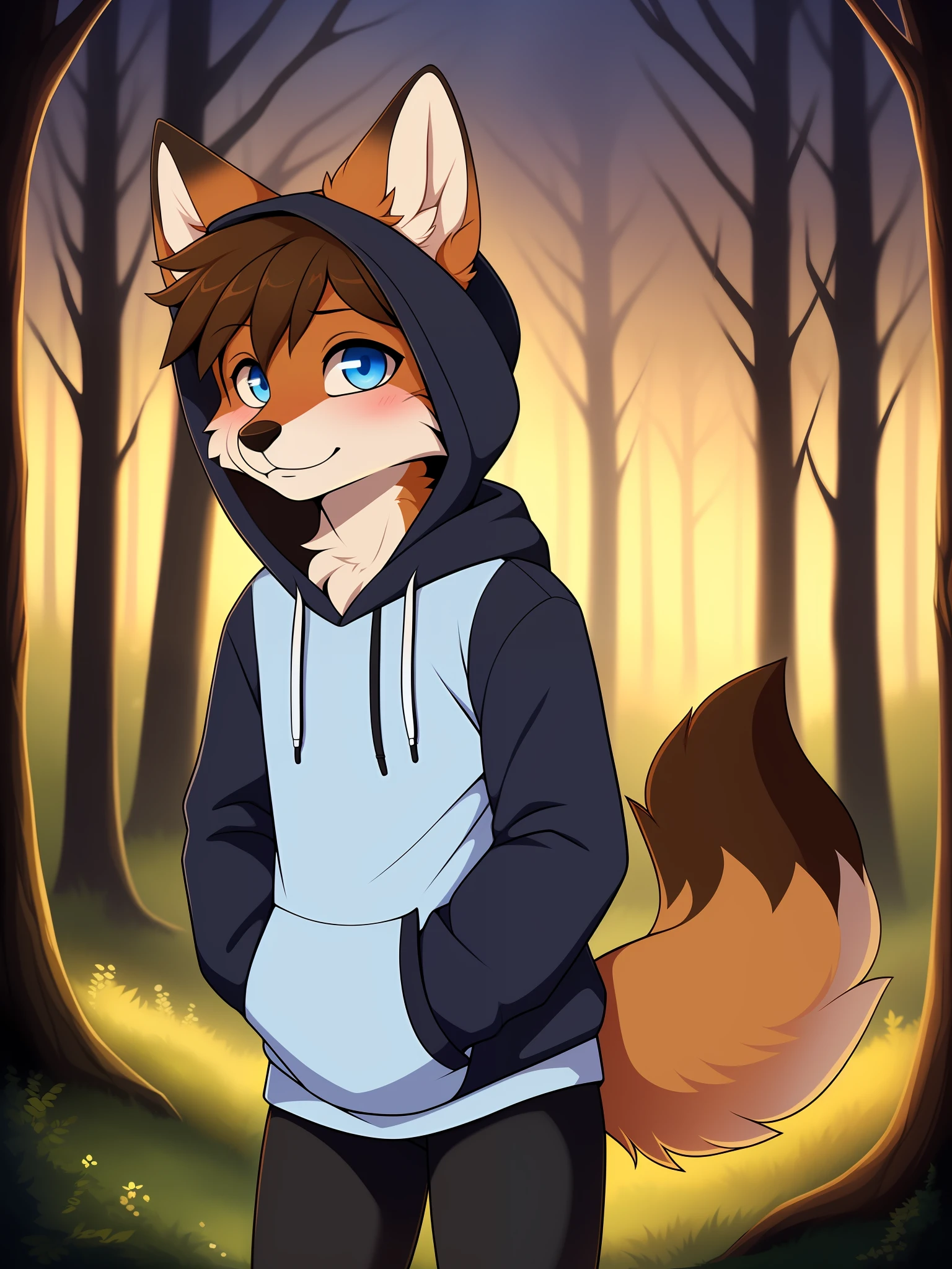 Furry discount wearing hoodie