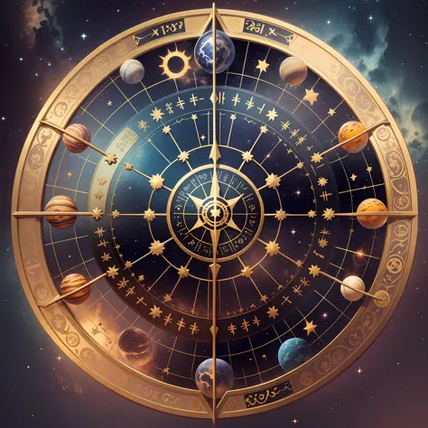 sign, scorpio, horoscope, zodiac, outer space, golden --auto --s2