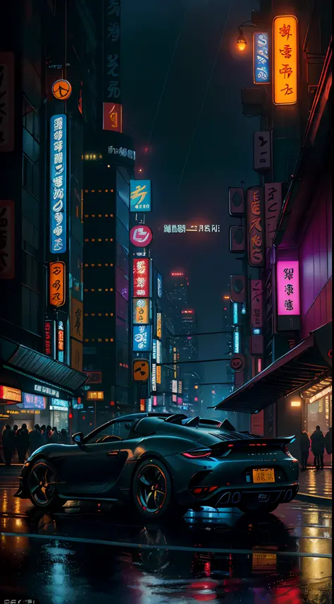 ((best quality)), ((masterpiece)), ((surreal)), ((night)), jim lee's majestic detail soft oil painting, beautiful neon cyberpunk...