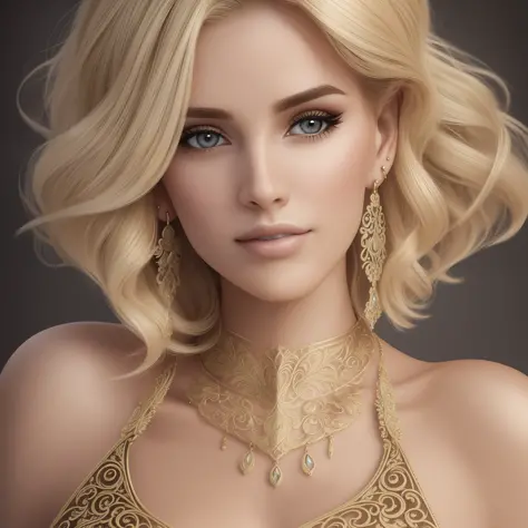 ((best quality)), ((ultra res)), ((photorealistic)), (intricate details), young woman with 25-year-old natural blonde hair, jewe...