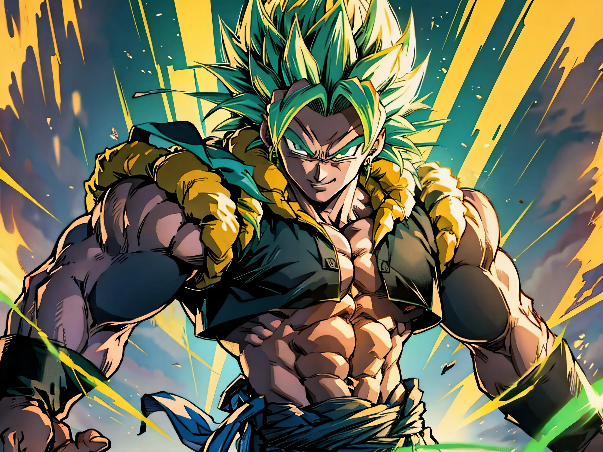 Broly as Super Sayajin Green - SeaArt AI