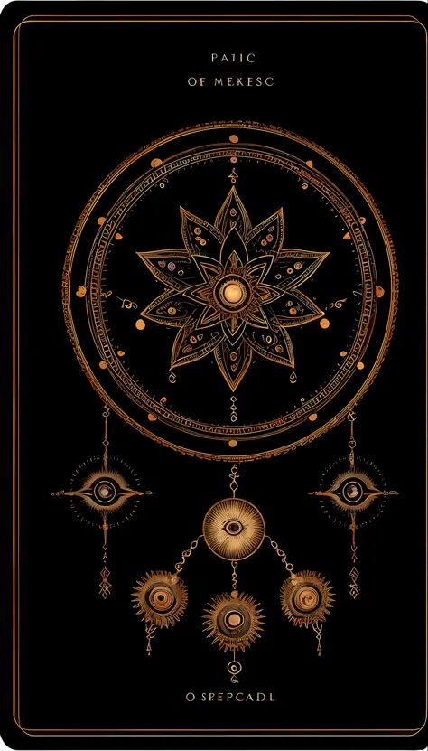 realistic, (best quality, masterpiece: 1.3), peacock, soul card, noctilucent line, no humans, Spiritual mandala: Explore the spiritual symbols of different cultures, such as the all-seeing eye, astrological symbols, the yin and yang, or religious symbols t...