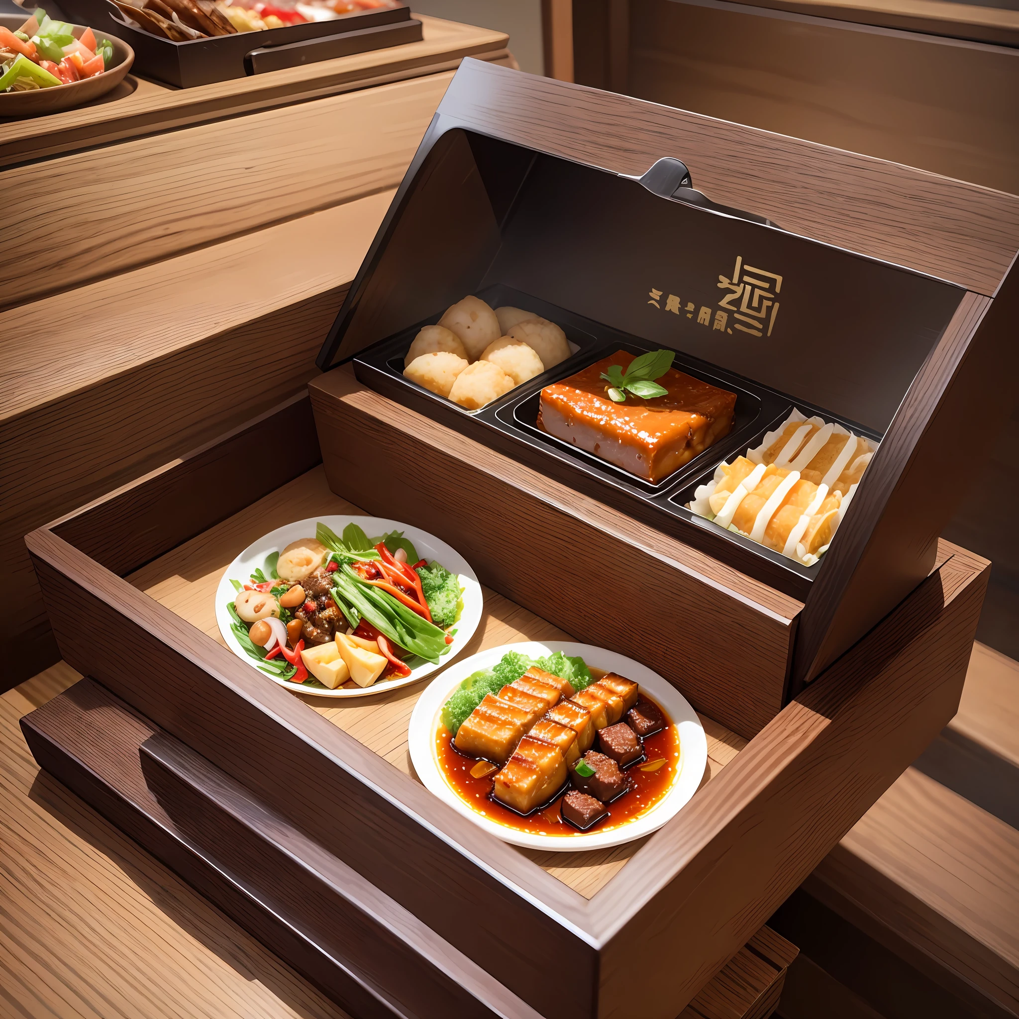 Caja de regalo de comida de alta gama, Restaurante chino Zhuo