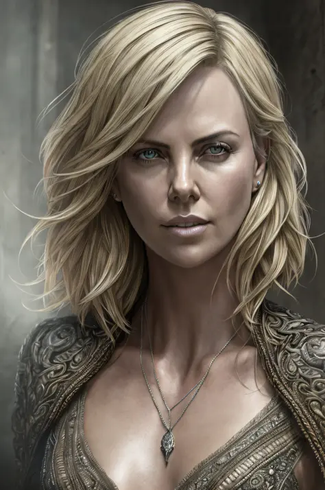 charlize theron, epic realistic, (dark shot:1.22), neutral colors, (hdr:1.4), (muted colors:1.4), (intricate), (artstation:1.2),...