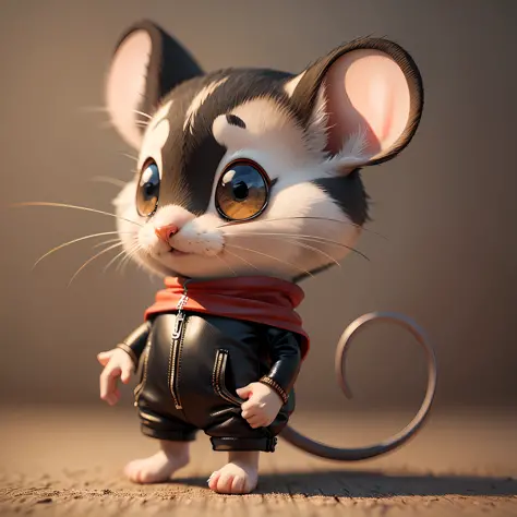 3d abstract, realistic cartoon character, little mouse --auto --s2