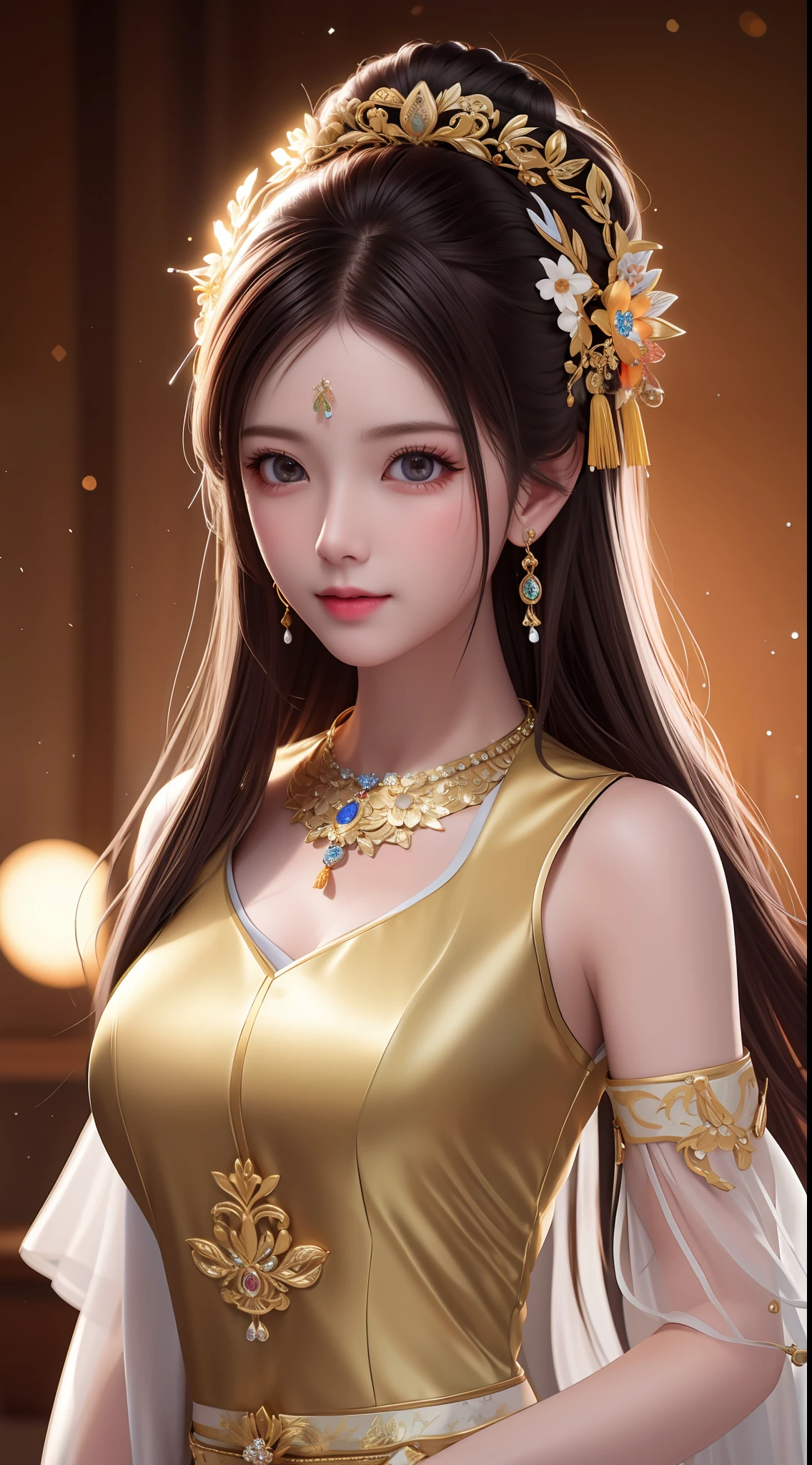 best quality, masterpiece, highres, 1girl,china dress,hair ornament,necklace, jewelry,Beautiful face,upon_body, tyndall effect,photorealistic, dark studio, rim lighting, two tone lighting,(high detailed skin:1.2), 8k uhd, dslr, soft lighting, high quality, volumetric lighting, candid, Photograph, high resolution, 4k, 8k, Bokeh,