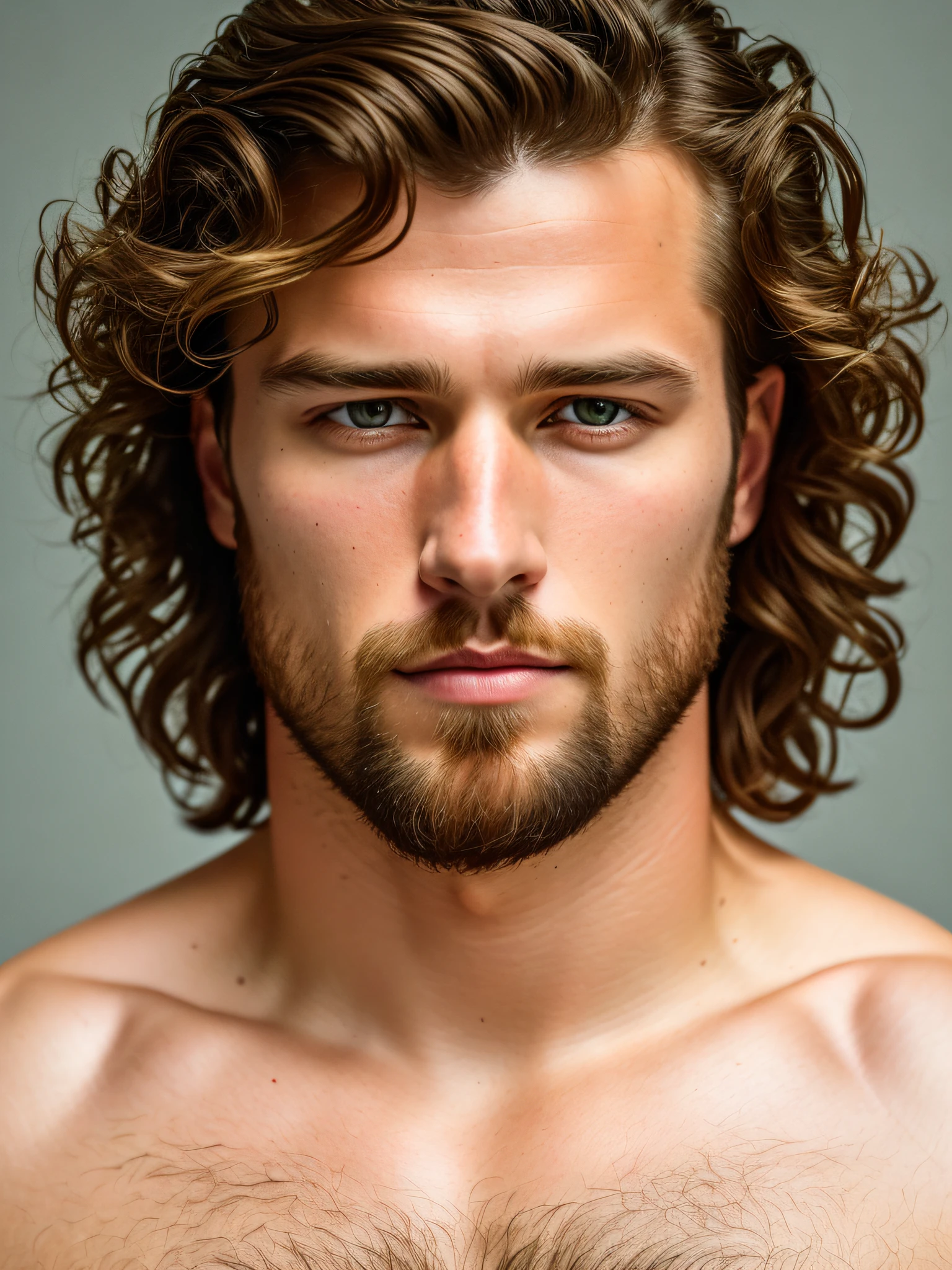 A photorealistic picture of a insanely handsome young slovenian man, very strong, short messy hair, white background, a colorized photo by Jesse Richards, instagram contest winner, maximalism, masculine, handsome, grotesque, photograph, detailed symmetric realistic face, extremely detailed natural texture, peach fuzz, long hair, masterpiece, absurdres, nikon d850 film stock photograph, kodak portra 400 camera f1.6 lens, extremely detailed, amazing, fine detail, hyper realistic lifelike texture, dramatic lighting, unrealengine, trending on artstation, cinestill 800 tungsten, looking at the viewer, photo realistic, RAW photo, TanvirTamim, high quality, highres, sharp focus, extremely detailed, cinematic lighting, 8k uhd,-imagine-