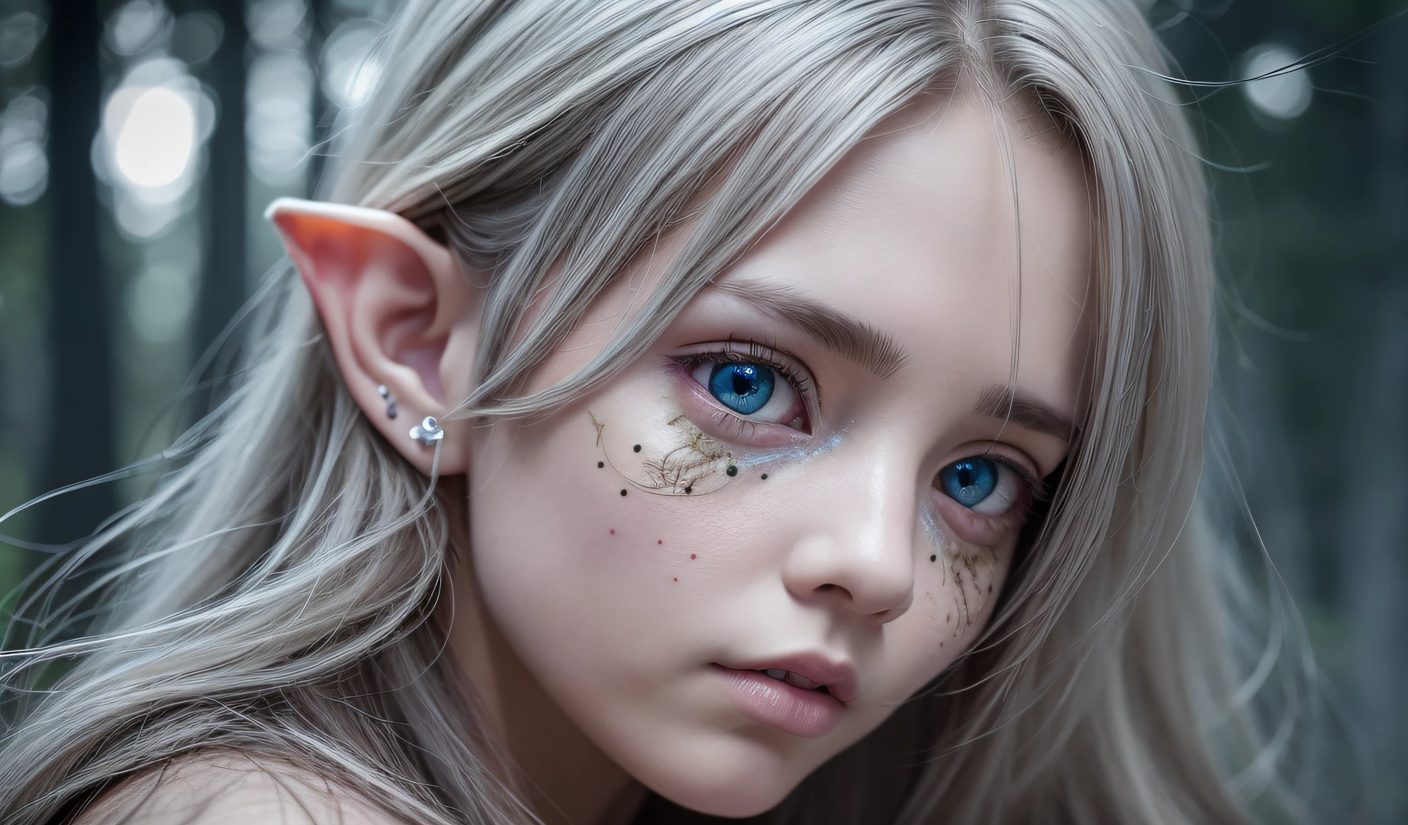 elf, ear it piercing,messy hair,woods,luminous eyes,extremely detailed,
[night landscape],masterpiece,intricate details,faded,eyes extremely detailed,
high detailed eyes,4k resolution,RAW, Canon EOS 85