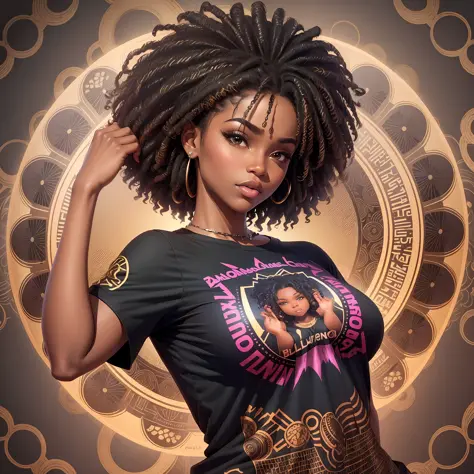 Beautiful Black Girl Magic Melanin Black Woman PNG Afro Fashion girl  African American clipart PNG Planner Tshirt Tumbler Sublimation --auto --s2  - SeaArt AI