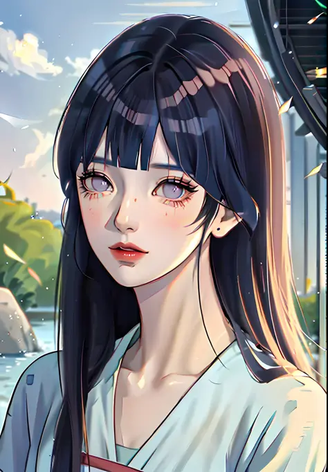 anime girl with dark blue hair wearing a straw hat and a blue dress, artwork in the style of guweiz, beautiful anime portrait, guweiz, beautiful anime girl, beautiful anime style, anime girl with dark blue hair, anime style. 8k, in the art style of bowater...