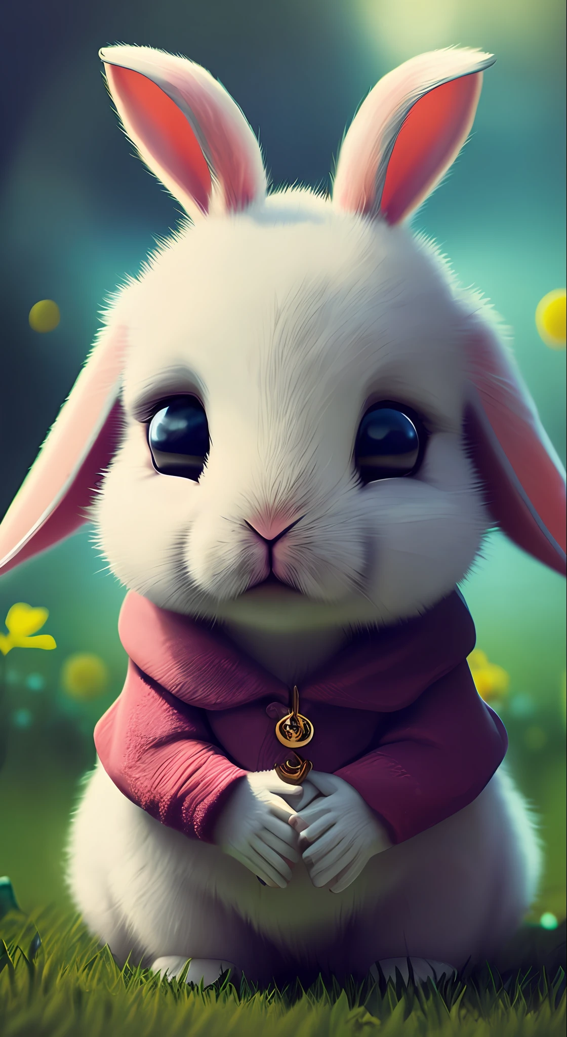 Cute Cartoon Bunny Baby, Fantasy, Dreamy, Surreal, Super Cute, ArtStation Hot Search