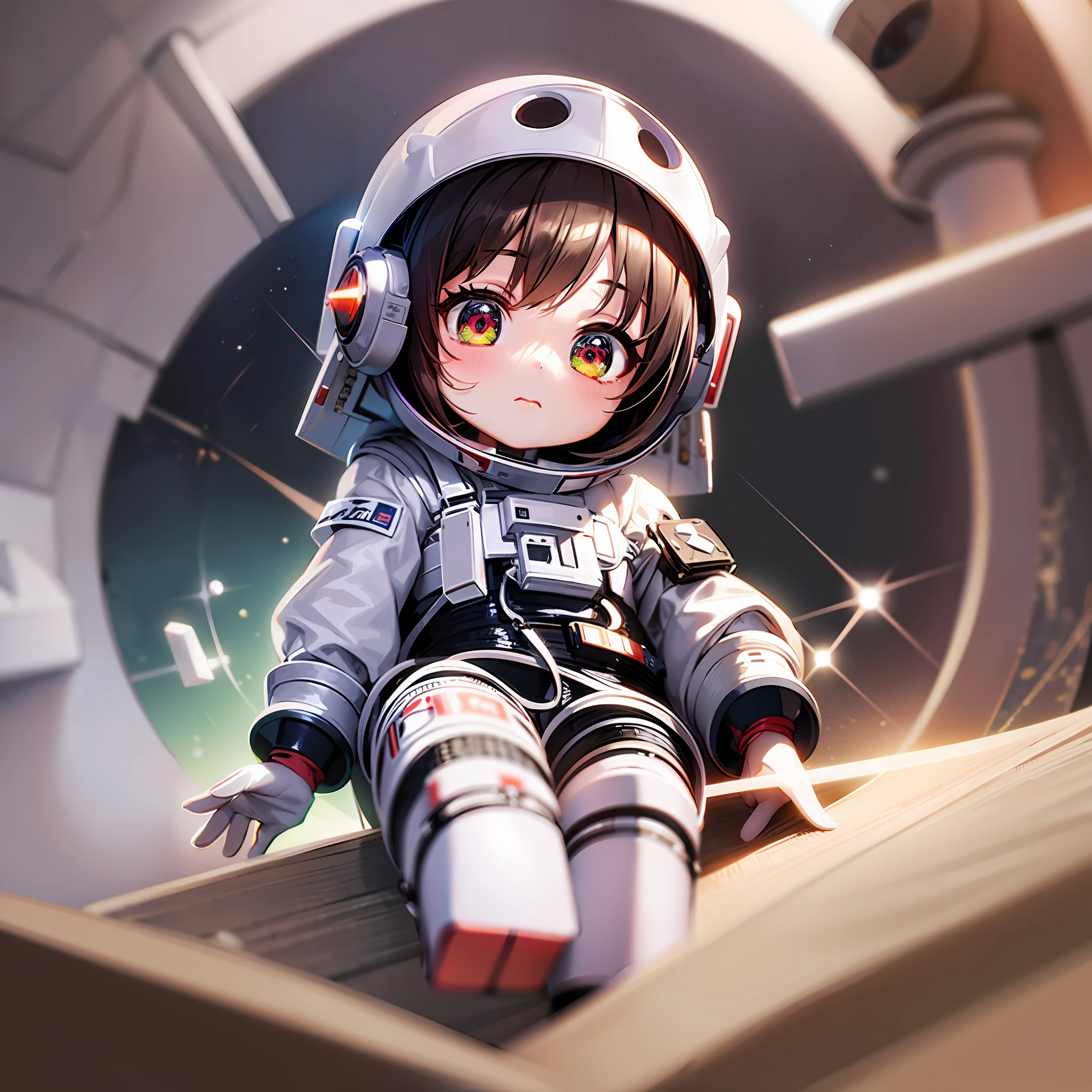 There are small cute dolls, (((white helmet)), ((red gloves)), outer space, cute 3d rendering, little astronaut looking up, portrait anime space cadet boy, one boy, cute 3d anime boy rendering, cute detailed digital art, male explorer mini cute boy, 3D, (full body)), Rendering Stylized, 3d Rendered Character Art 8k, Cute Digital Painting, Anime Style 3D, Super Detail Rendering