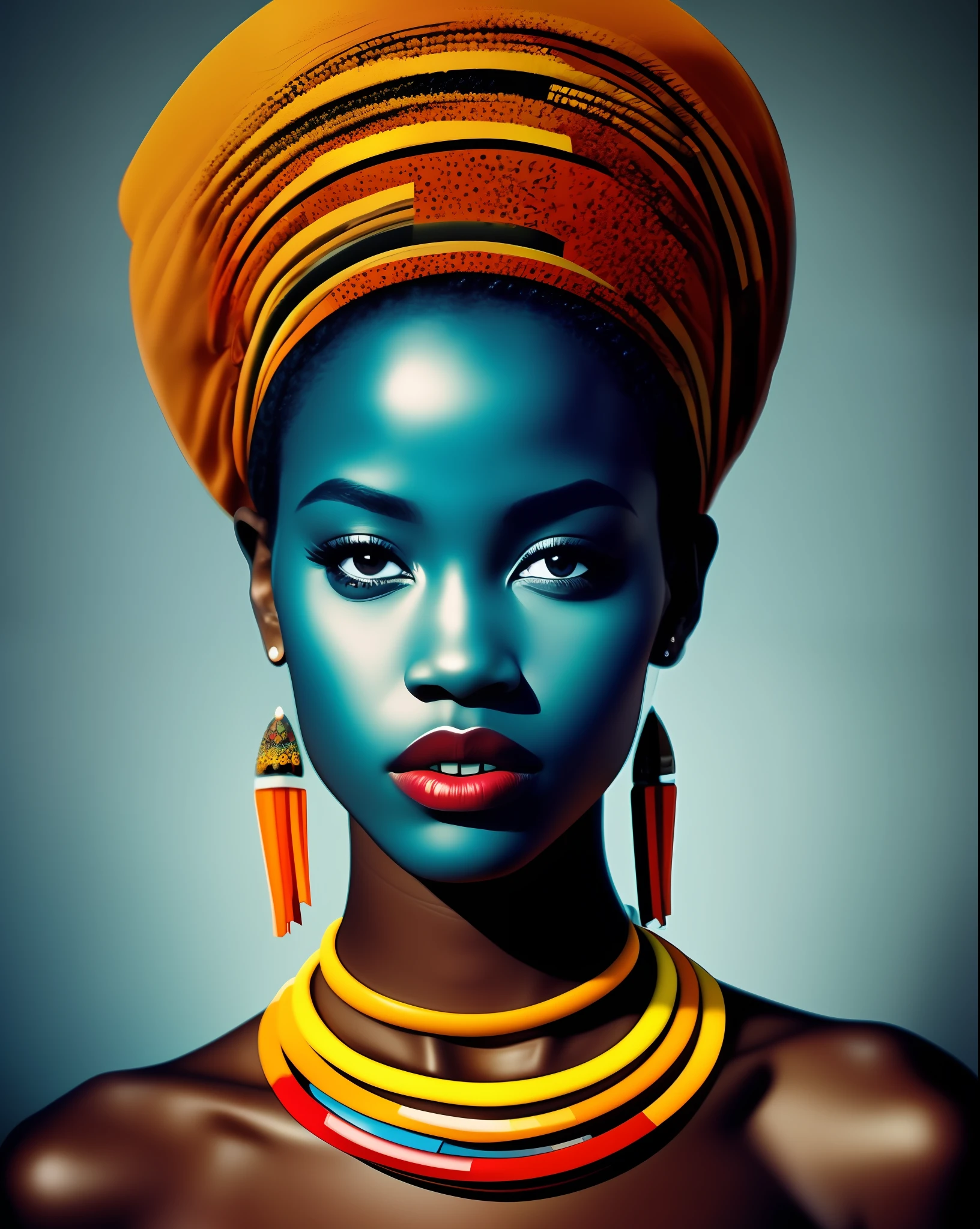 Photography art woman colors Africa, image quality at 8,504x8,504 pixels