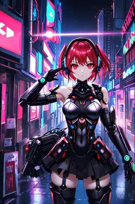 absurdity, intricate details, highly detailed 8k wallpaper, (transcendent beautiful girl: 1.5), break, scarlet hair, short hair,...