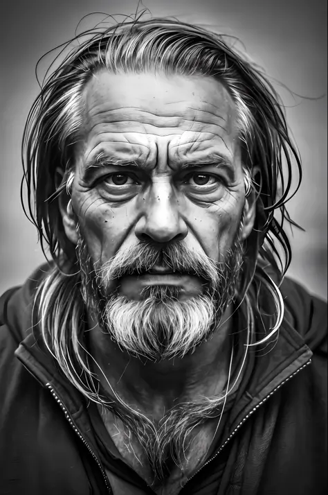 Here is a possible optimized version of Prompt for Stable Diffusion, based on the image of a homeless man on the dark streets of...