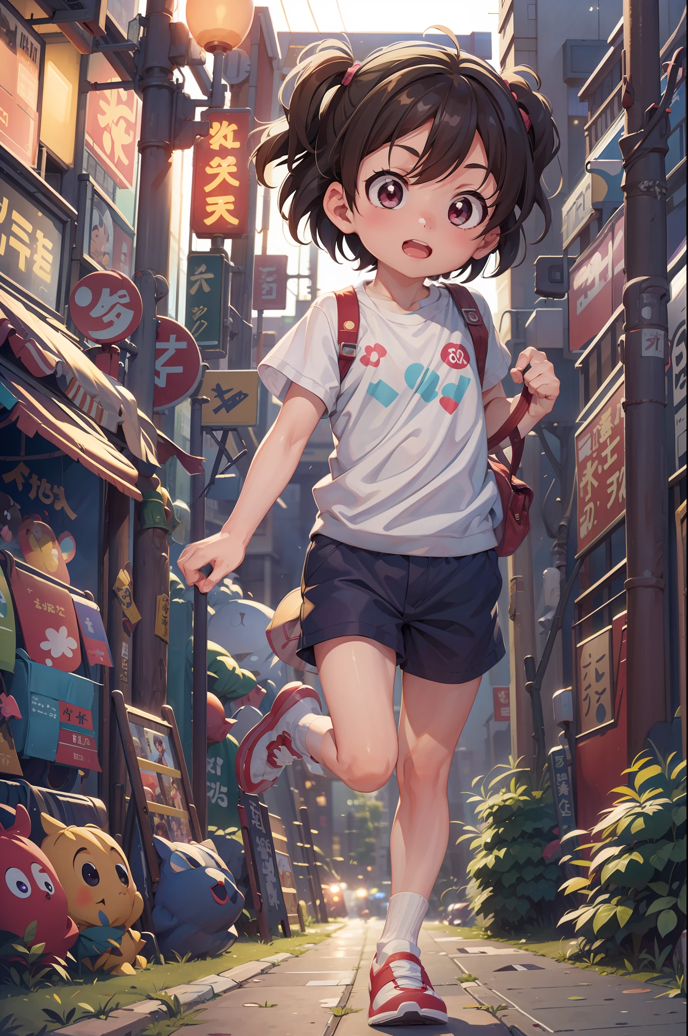 1 Mädchen, Straße in Tokio,Nacht, Stadtbild,Lichter der Stadt, Oberkörper,Nahaufnahme, 8k, RAW-Foto, beste Qualität, Meisterwerk,Realistisch, photo-Realistisch,  Anime v1