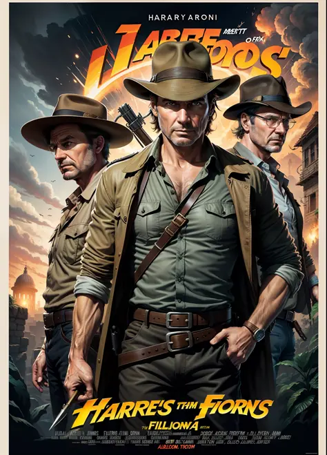 harrisson ford como Indiana Jones - cartaz do filme