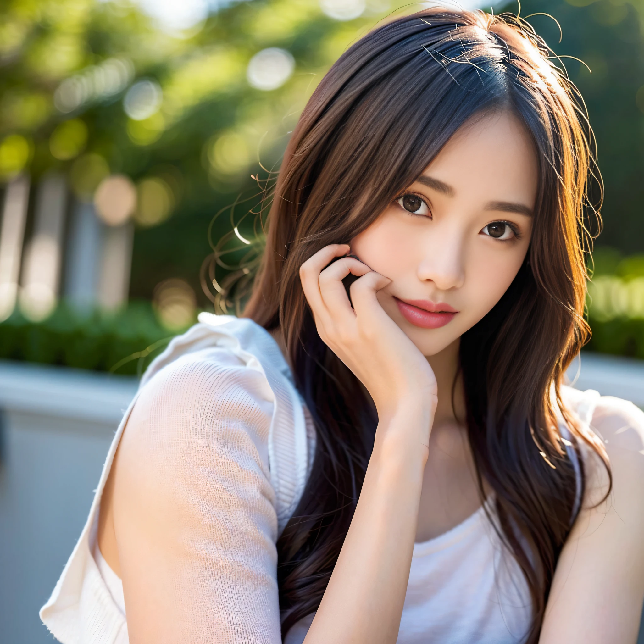 Adorable、instagram、The artist、8ｋ、 photorealistic, hair long, bestquality, photorealistic, and depth of field, Detailed face, Face Focus, Lustrous Skin, Blurry Background, slim body、fulllllbody、high school girls