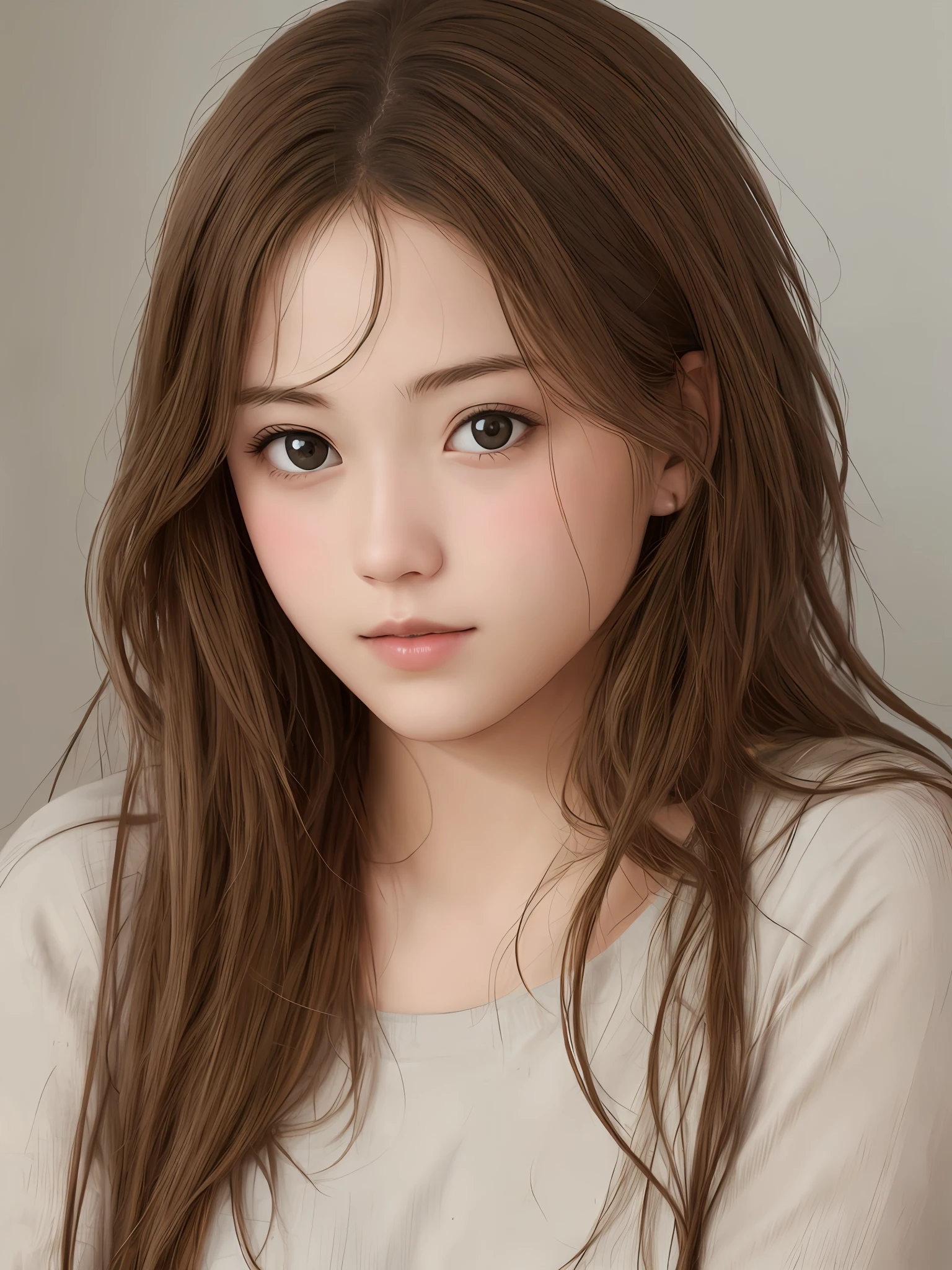 cute girl photo realistic