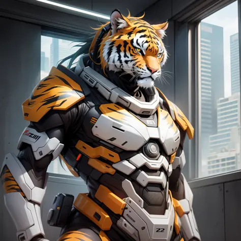 FUTURISTIC TIGER MAN --auto --s2