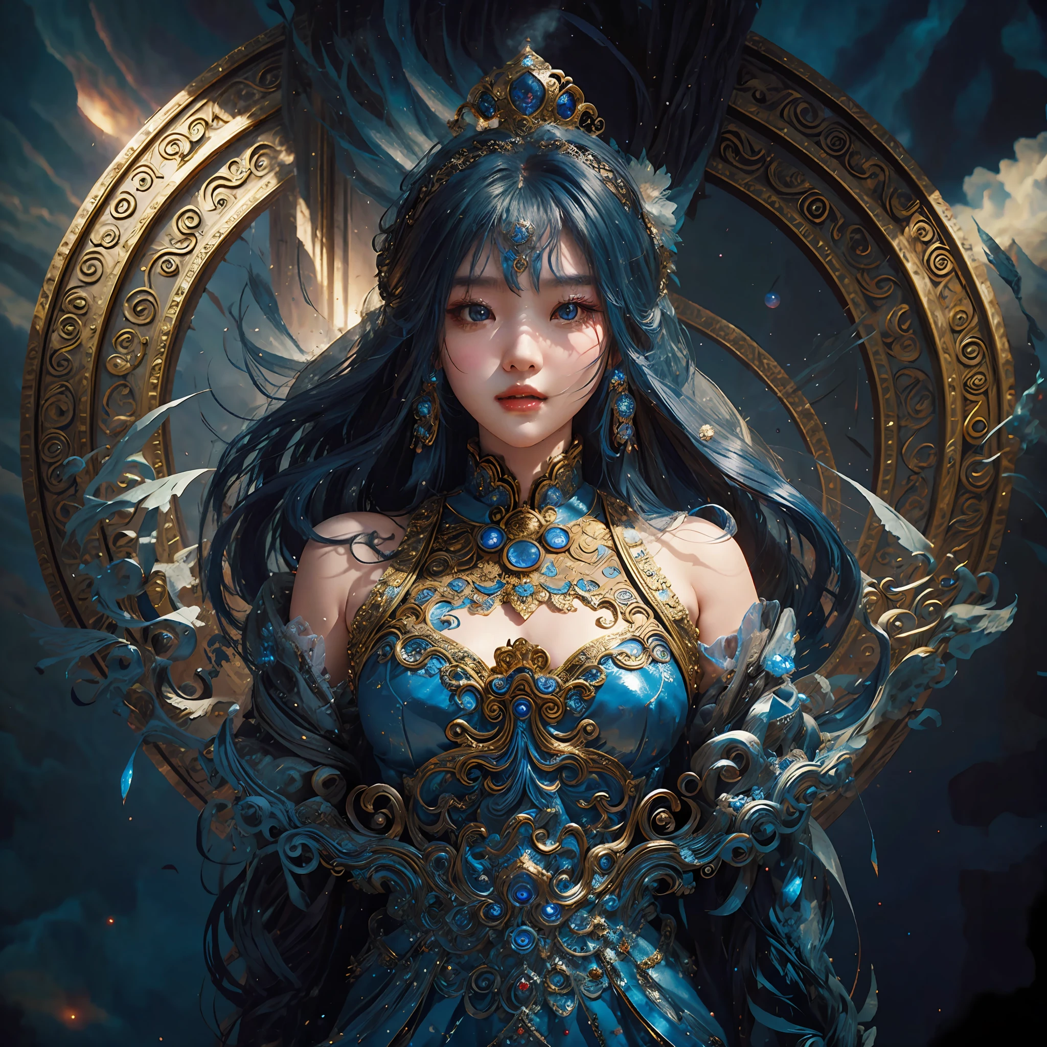 Mongolian Elements Gallery Lots of details Steam age, time, space, magic, fantasy, costume beauty, beautiful body perfect, royal sister, double eyelids, metal --auto --s2