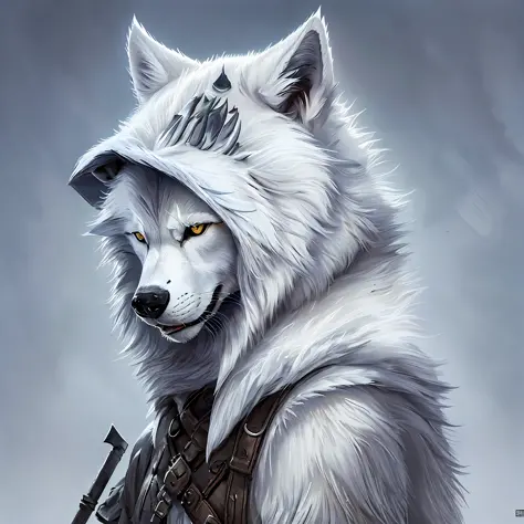 Death wolf,white wolf with hood,sickle,pixel,pixel image,4k,full hd image,disney image --auto --s2