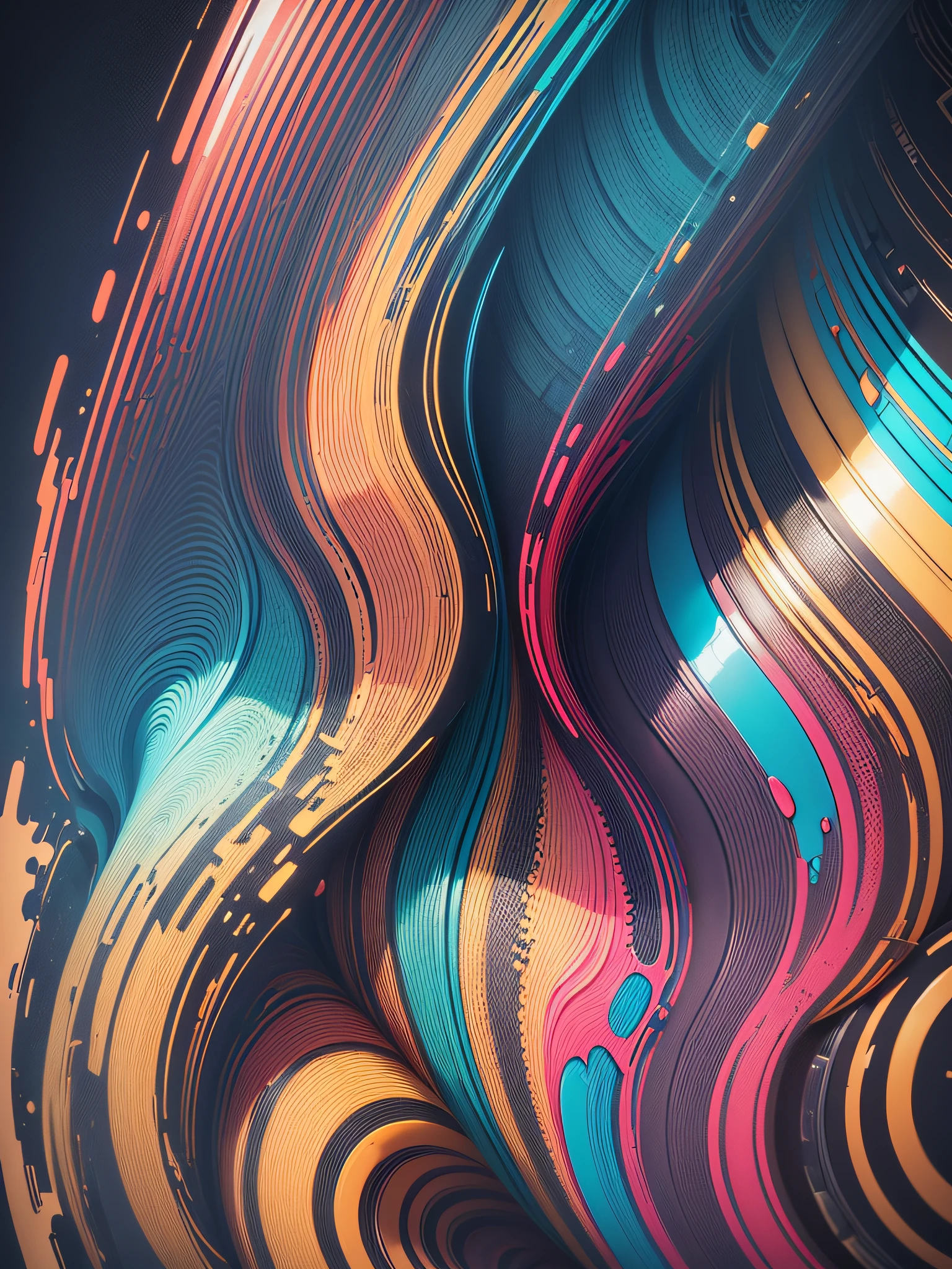 random shapes,  waves, red, blue, yellow, green, pink, black,
colors,  amazing  studio lighting, 35mm lens, 8k, high details, studio background, octane render, epic,  intricate details, sharp focus, trending on art station, camera Hasselblad helios, oil painting, heavy strokes, paint dripping --auto --s2