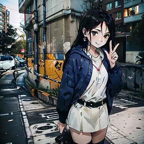 anime girl, street