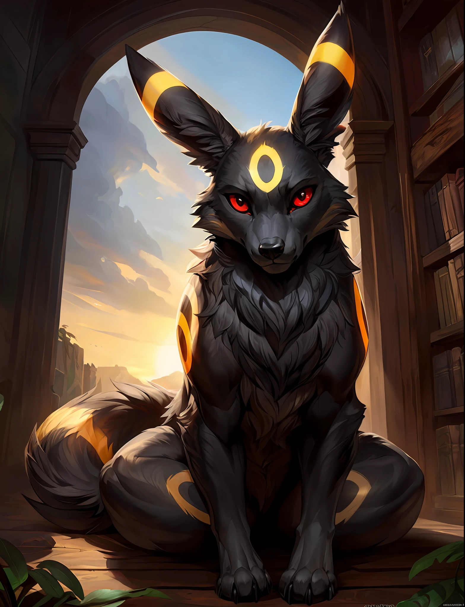 Uploaded On E621, By Bonifasko, By Anders Zorn, By Agostino Carracci , By Gabriele Munter , By Charlie Bowater , By Alfred Thompson Bricher, Solo ((((wildlife Feral)))) ((dark Grey Fluffy Umbreon Wolf)) With (((dark Grey Body))) And ((clear Red Eyes)) And [yellow Circle Tattoo], (( Portrait)), Break, (detailed Jeremy Mann Feral Black Umbreon Wolf), (detailed Bonifasko Lighting), (detailed Fur), (detailed Skin), Break, ((sitting At Storehouse On Sunny Day)), (cinematic Lighting), ((detailed Background)), ((looking At Viewer)), (((front View))), (((sad))), (half Body Shadow), [backlighting], [crepuscular Ray], [detailed Ambient Light], [gray Natural Lighting], [ambient Light On The Belly], ((higher Wildlife Feral Detail)), [realistic Proportions], [explict Content], [sharp Focus], (questionable Content), (shaded), ((masterpiece)), Break