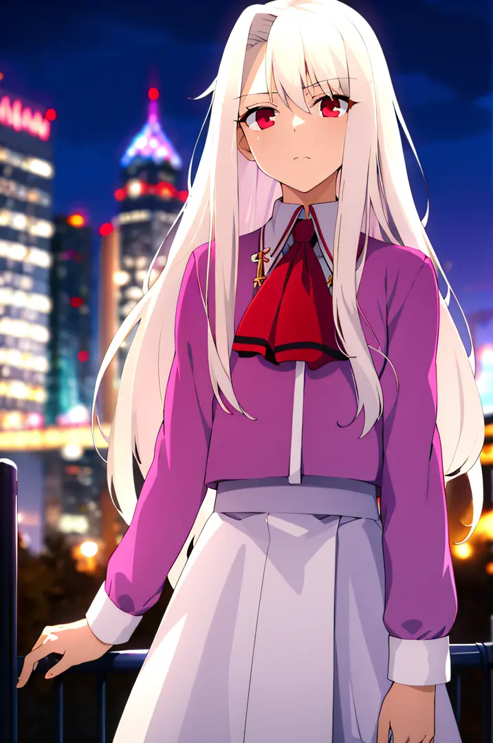 (masterpiece:1.4), (best quality:1.4), 1girl, solo, 
red eyes, white hair, long hair, (illyasviel von einzbern:1.2), bangs, hair...