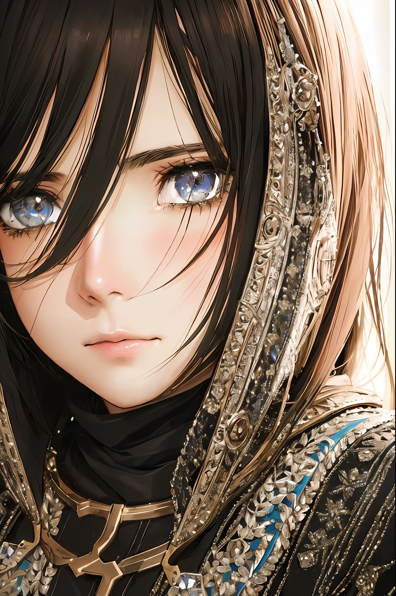 ((best quality)), ((highly detailed)), masterpiece, ((official art)), detailed face, beautiful face, (mad), crying, sad, blushing, (detailed eyes, deep eyes), (1girl),  mikasa