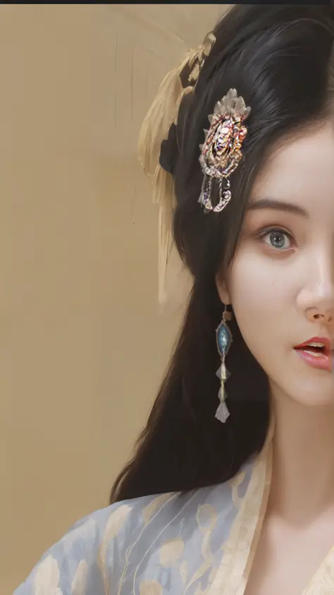 arafed woman with long black hair wearing a blue and gold dress, palace ， a girl in hanfu, ancient chinese princess, beautiful render of tang dynasty, a beautiful fantasy empress, ancient chinese beauties, ancient asian dynasty princess, chinese princess, ...