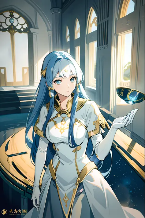 ((Ayaka)), a stunningly beautiful woman with long, flowing blue hair, radiates grace and elegance as she stands before me. Her d...