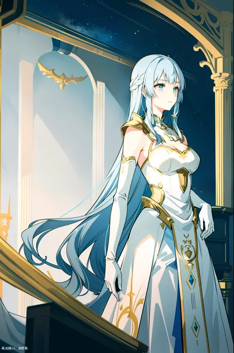 ((Ayaka)), a stunningly beautiful woman with long, flowing blue hair, radiates grace and elegance as she stands before me. Her d...