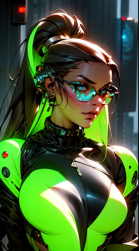 a close up of a woman with a futuristic body and head, portrait beautiful sci - fi girl, sci-fi digital art, futuristic digital ...