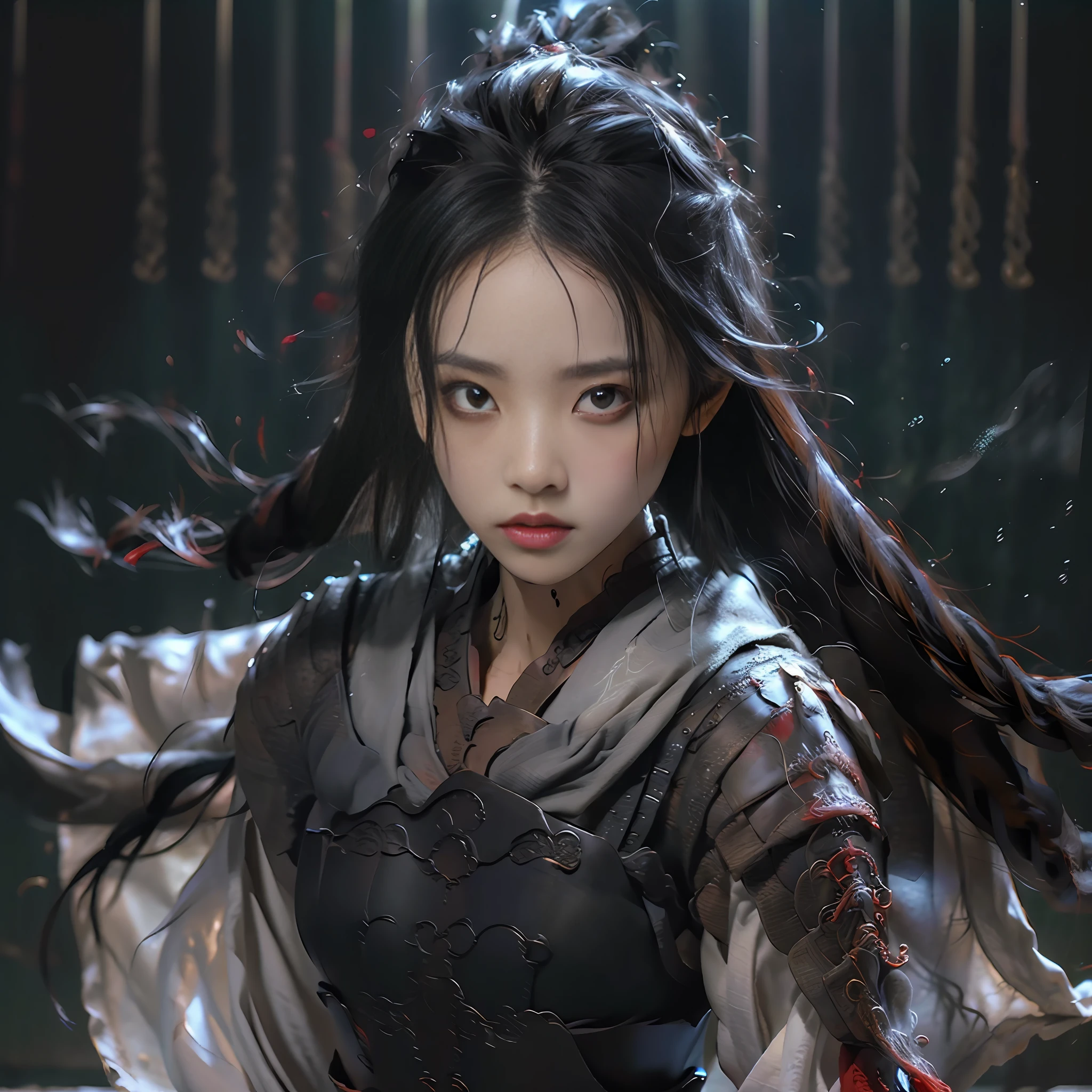 Flushed complexion, black corset, ((best quality, 8k, masterpiece 1.3))) SeaArt AI