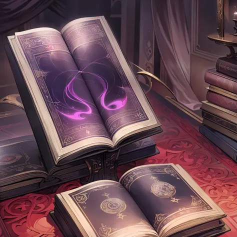 In this picture full of dark atmosphere, an evil magic book looks extremely terrifying and terrifying.

The magic book was placed on a table shining with blood-red light, appearing extremely majestic. The surface of the book is covered in silver, engraved ...