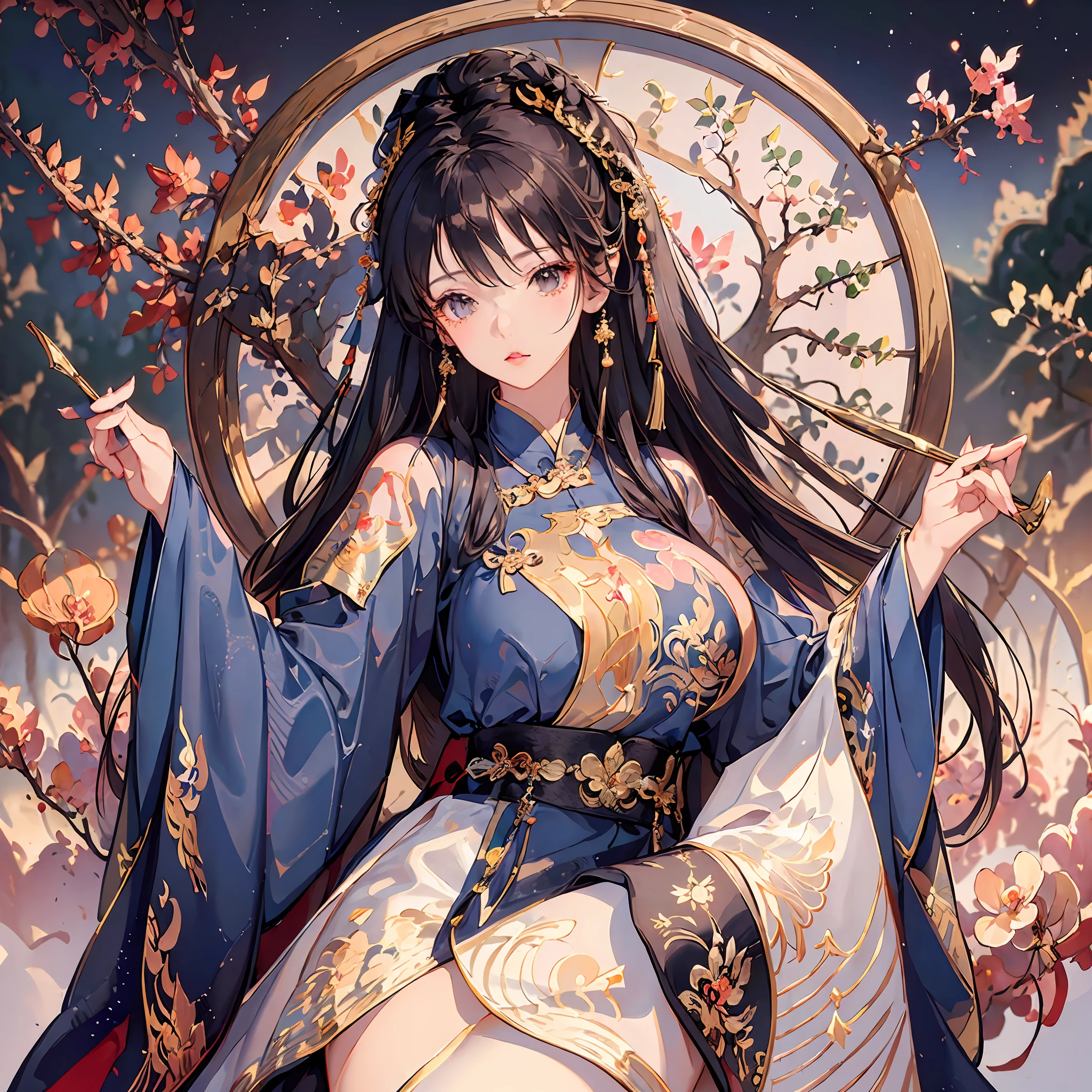 (((masterpiece))),best quality, illustration,(beautiful detailed girl),beautiful detailed glow, hanfu, Kpop idol, Temptation,
Cheongsam,Big boobs,[Sexy0.9],(Black stockings),[(white background:1.5), ::5], --auto --s2