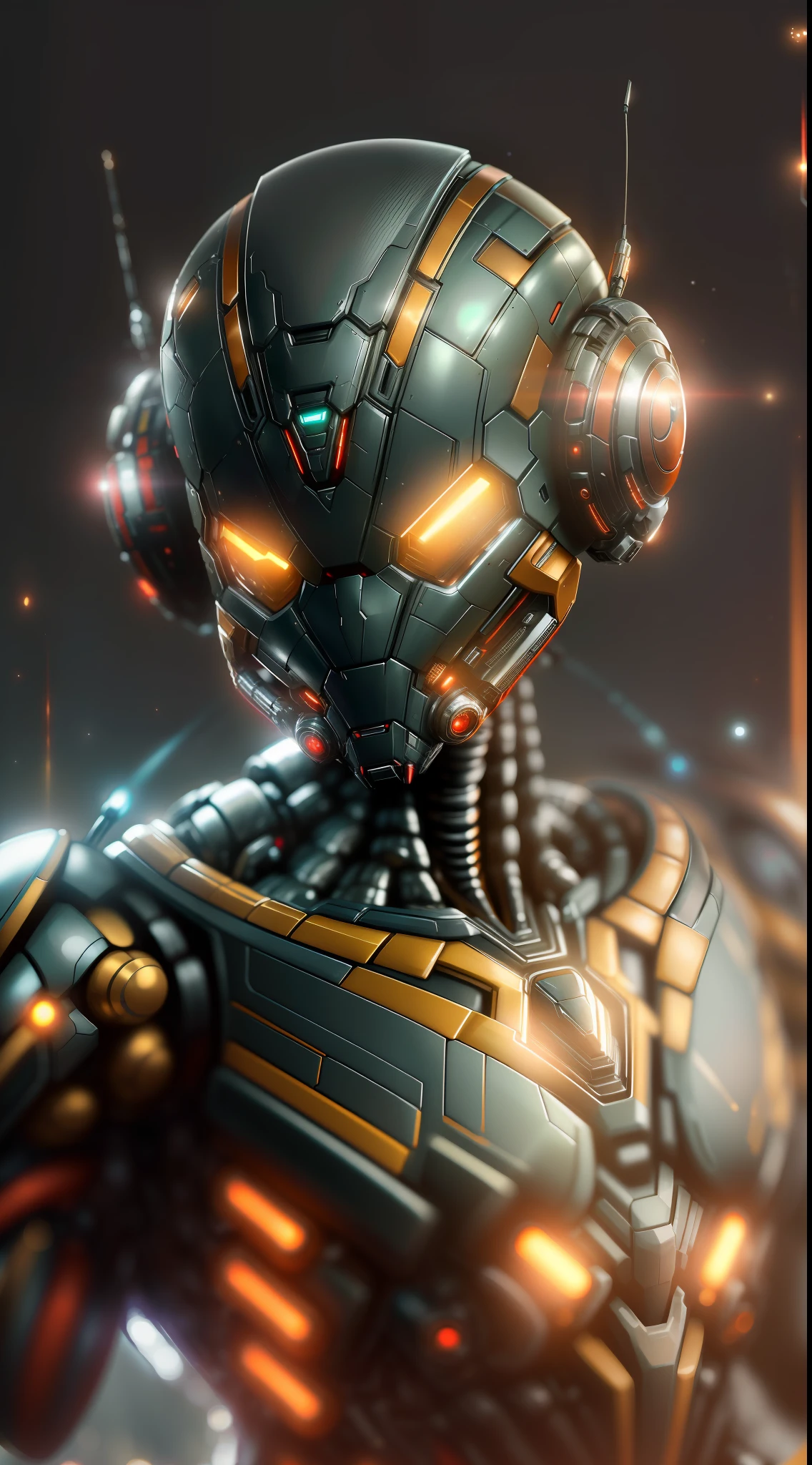Ant-Man de la fotografía de Marvel, biomecánico, robot complejo, crecimiento completo, Híper realista, pequeños detalles locos, líneas extremadamente limpias, estética ciberpunk, una obra maestra presentada en Zbrush Central