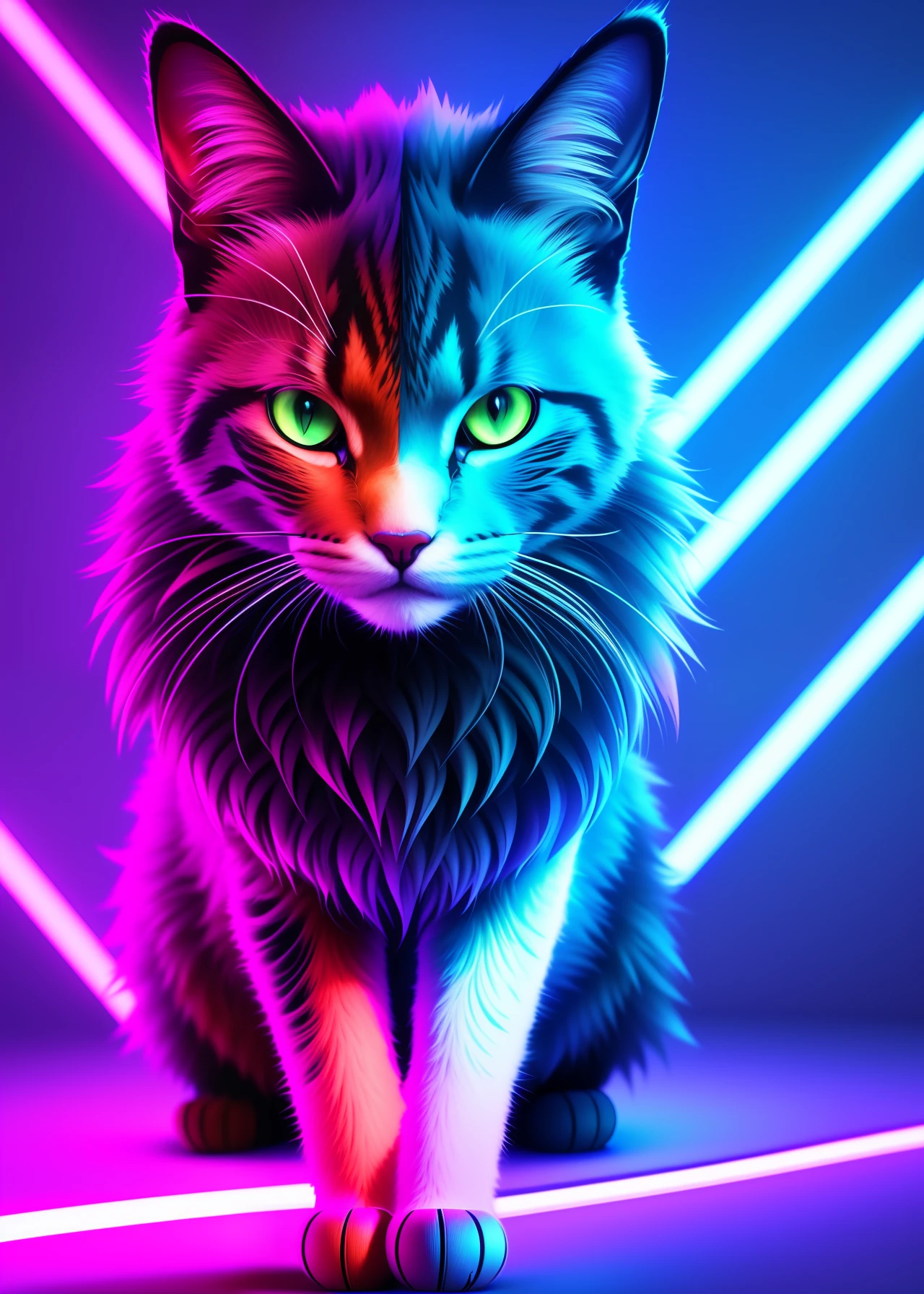 Cyber Cat Ultra Realistic 4K