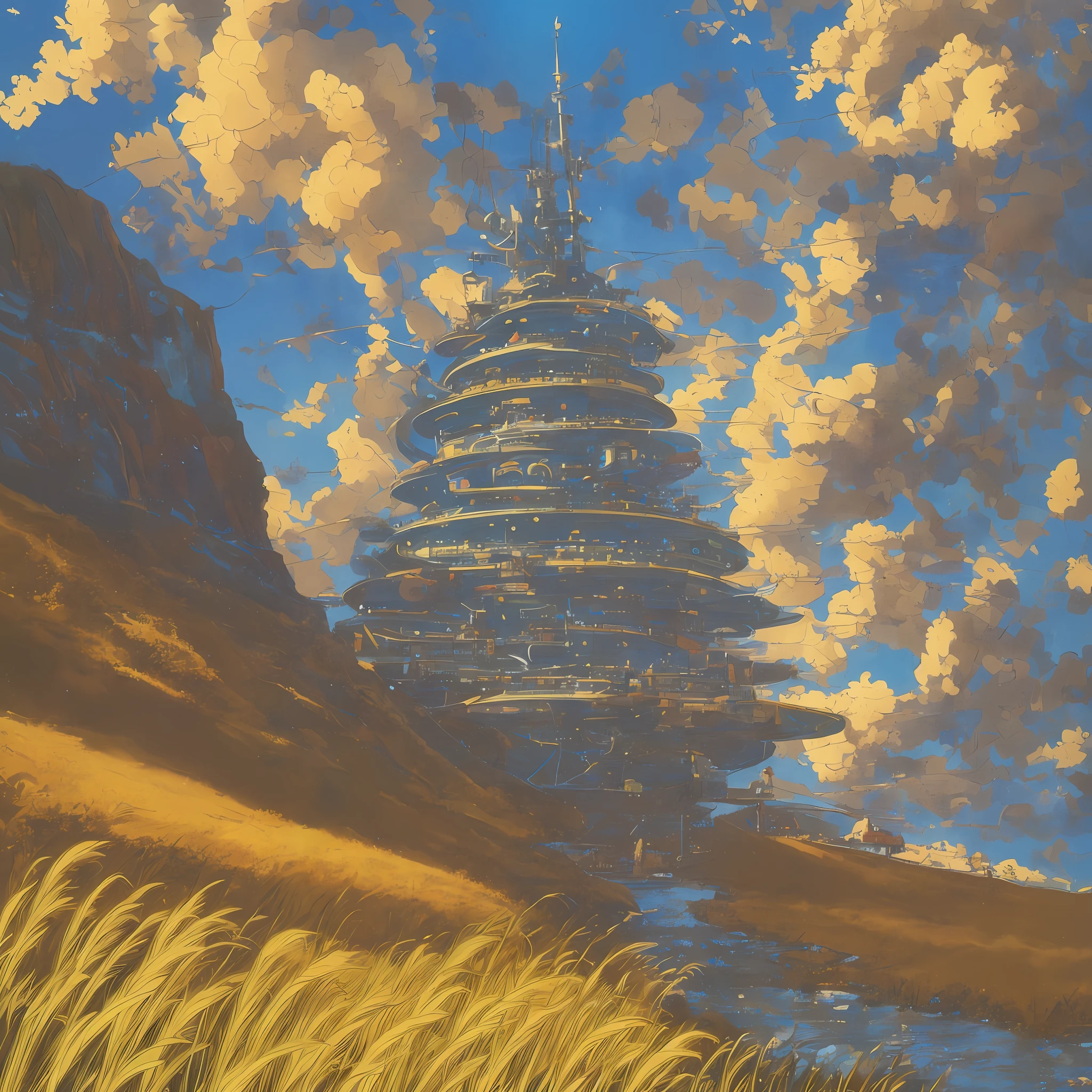 Nausicaä, Ghibli, Golden Field, Dramatic Light, Masterpiece, High Quality --auto --s2