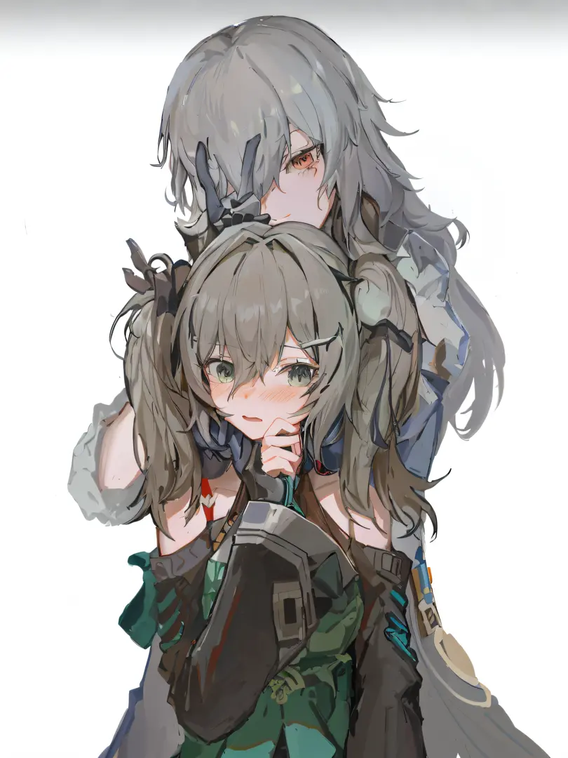 anime - style image of a couple of anime characters hugging, from girls frontline, wlop and sakimichan, girls frontline style, f...