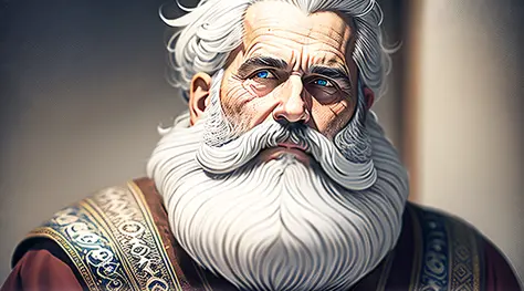 Old philosopher with white beard sitting --auto --s2