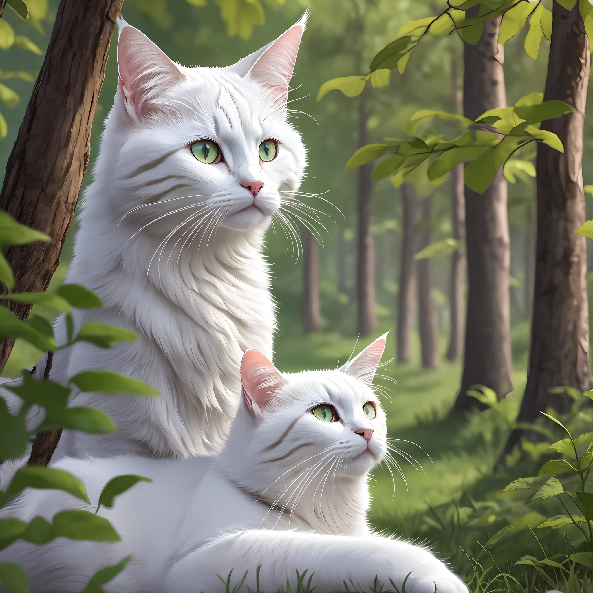 1cat, Maine, white cat, in a meadow, sit, during the day, sitting on the prairie, best quality, masterpiece, illustration, an extremely delicate and beautiful, extremely detailed ,CG ,unity ,8k wallpaper, Amazing, finely detail, masterpiece, best quality, official art, extremely detailed CG unity 8k wallpaper, absurdres, incredibly absurdres, huge filesize, ultra-detailed, highres, extremely detailed, (best quality), (realistic, photo-realistic:1.2), 8k, soft lighting, high quality, official art, extremely detailed CG unity 8k wallpaper, cinematic lighting. --auto --s2