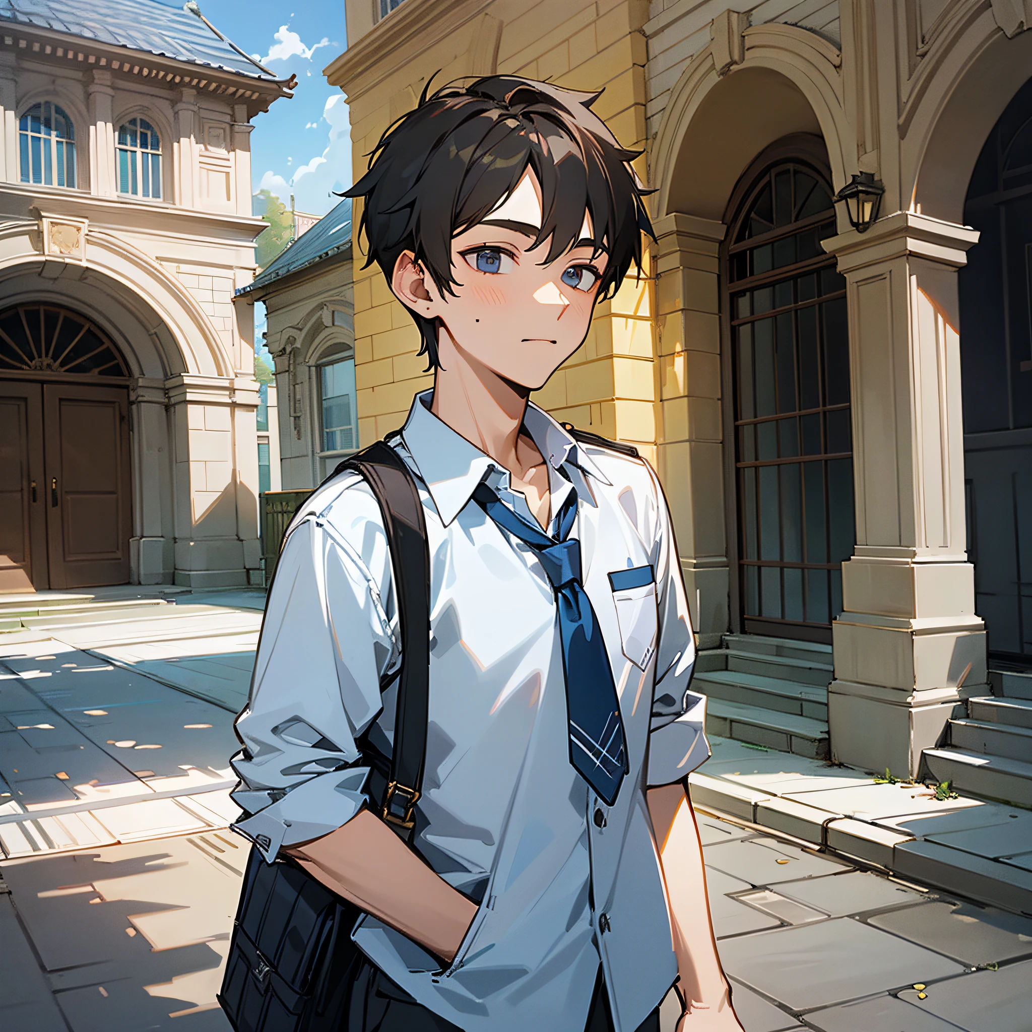 School gate, interview, student, 1 boy, eighteen years old --auto --s2