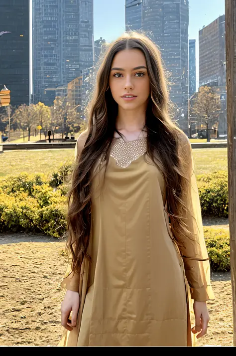 Full shot,portrait photography 1girl dasha beautiful young woman with transparent western tunic dress,long_hair, realistic, eyes...