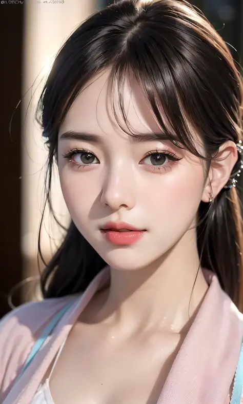(8k, RAW photo, photorealistic:1.25) ,( lip gloss, eyelashes, glossy finish, glossy skin, best quality, super high resolution, depth of field, chromatic aberration, caustics, wide light, natural shadow, Kpop idol) look with serenity and goddess-like bliss ...