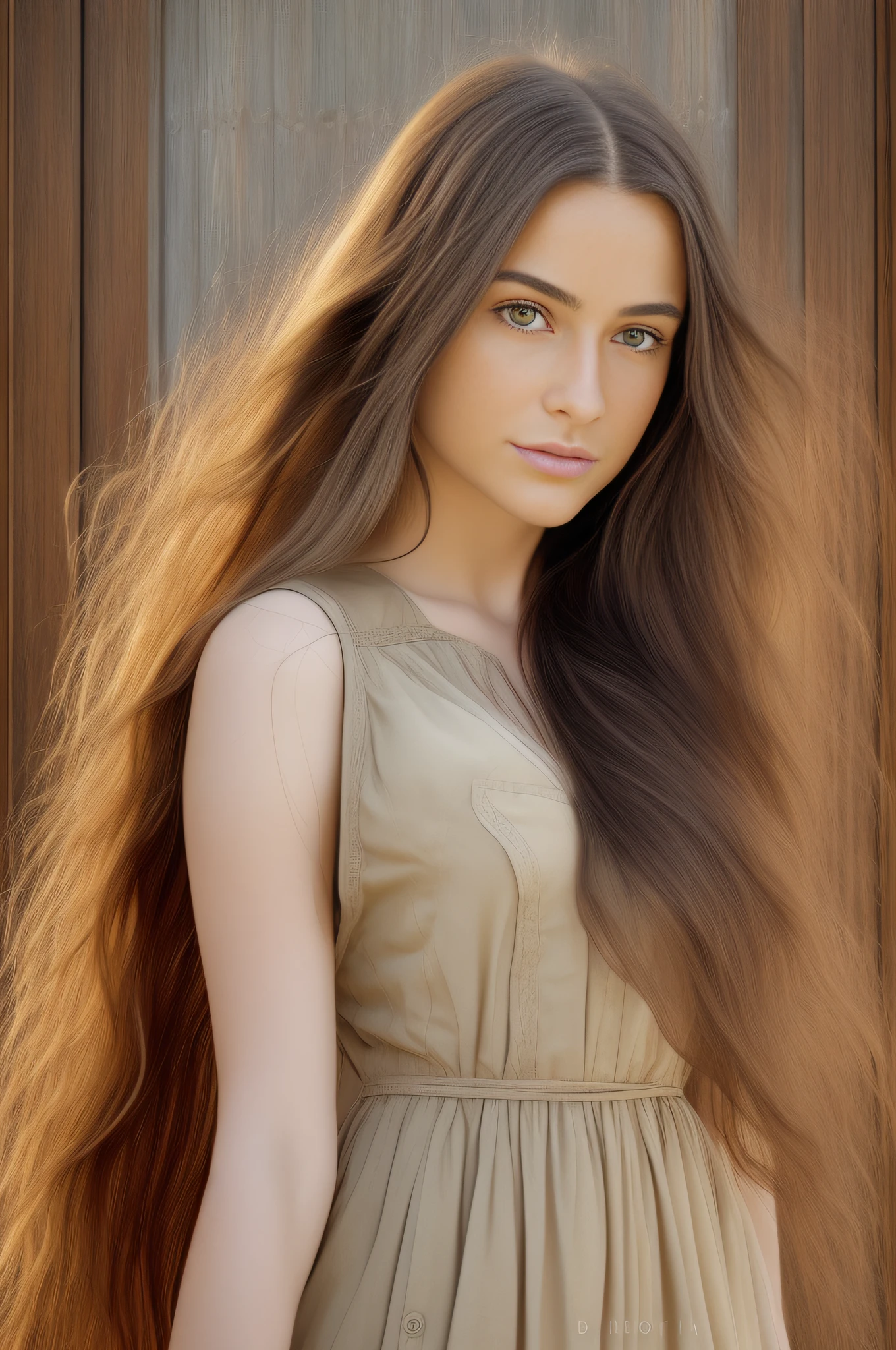 1girl, dasha,Full shot,portrait photography, beautiful young woman with transparent western tunic dress,long_hair, realistic, eyes visible through hair, proper eye position, natural skin, backlight, cinematic light, rim light, soft light , hips, in night time, city side background, detailed color graded background, intricate , highly detail, octane render,HDR, HD, 8k, by Annie Leibovitz